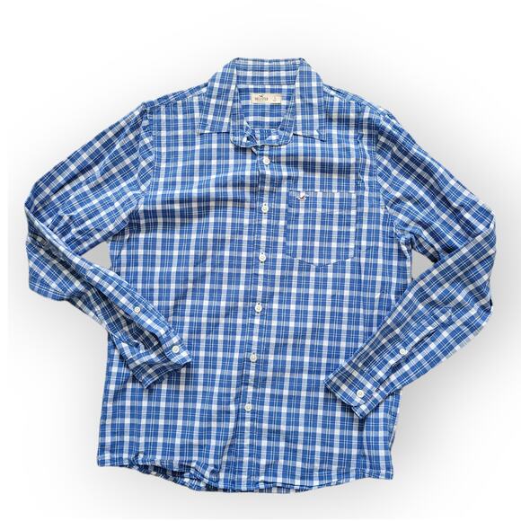 Hollister Other - Hollister Blue/White Plaid Long Sleeve Casual Button Down Shirt Men Sz L